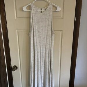 Sleeveless Gray Maxi Dress